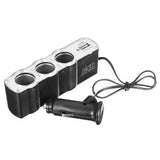 Car Cigarette Lighter Socket Splitter 3-Way USB Charger Adapter DC 12V +USB Port For iphoneX 8/8Plus