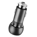 LDNIO C503Q Dual USB QC3.0 Lamp Ring Coil Smart Car Charger for Mobile Phone