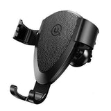 USAMS Aroma Gravity Auto Lock PU Leather Car Mount Air Vent Holder Stand for iPhone Mobile Phone