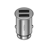 ROCK 4.8A Dual USB Ports LED Indicator Fast Car Charger For iPhone X 8Plus Xiaomi Mi8 Mix 2S S9