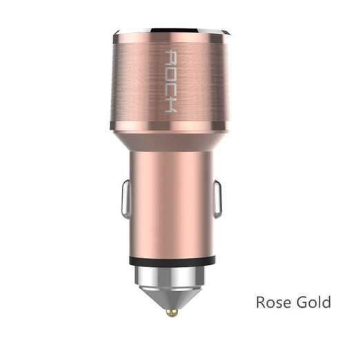Rock Smart Quick Charge 3.4A Dual USB Safety Hammer Car Charger For Cell Phone Tablet GPS