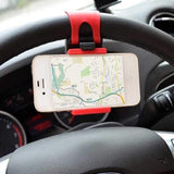 Universal Mobile Phone Stand Holder Mount Clip Buckle Socket on Car Steel Ring Wheel for iPhone 6 Plus