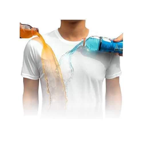 BEVERRY Men Short Sleeve Creative Hydrophobic Waterproof Breathable Anti- fouling Thin T-shirt
