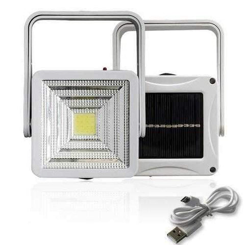 2W Rechargeable Portable Solar LED Flood Light Outdoor Camping Emergency Lamp USB Charging