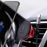 Baseus Cable Clip Magnetic Rotation Car Air Vent Phone Holder Stand for Samsung S8 iPhone X Xiaomi