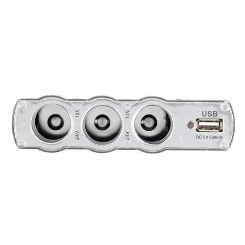 Car Cigarette Lighter Socket Splitter 3-Way USB Charger Adapter DC 12V +USB Port For iphoneX 8/8Plus