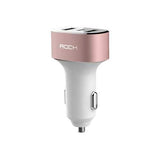 ROCK Type C Car Charger 5A Dual USB Type-C Charger Adapter For iPhone X 8/8plus Samsung  S8 Oneplus