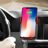 Baseus 10W Qi Wireless Fast Charging Gravity Auto Lock Air Vent Car Phone Holder Stand for iPhone 8 X
