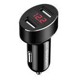USAMS US-CC045 C1 Dual USB Digital Display 2.1A Car Charger Adapter for iPhone X 8 Plus S8 Note 8 S9