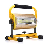 Portable 100W 100 LED Work Light Rechargeable Outdoor 3 Colors Spot Camping Flood Lamp