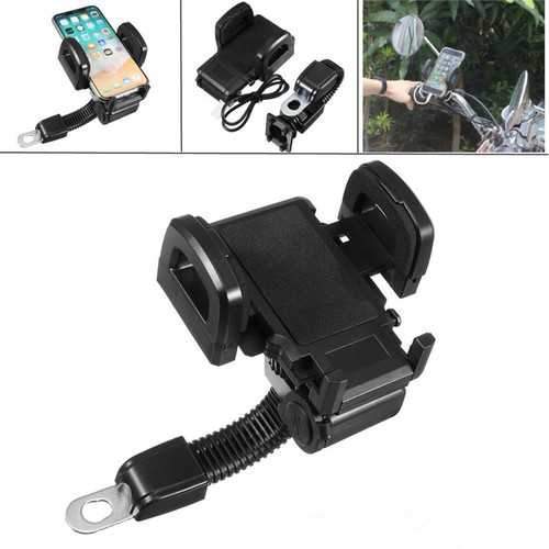 Universal Metal USB Charging Waterproof Motorcycle Scooter Phone Holder Stand for Xiaomi iPhone X