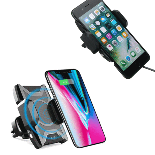 Bakeey Infrared Induction Auto Lock Qi Wireless Charging Car Holder Stand for iPhone Mobile Phone
