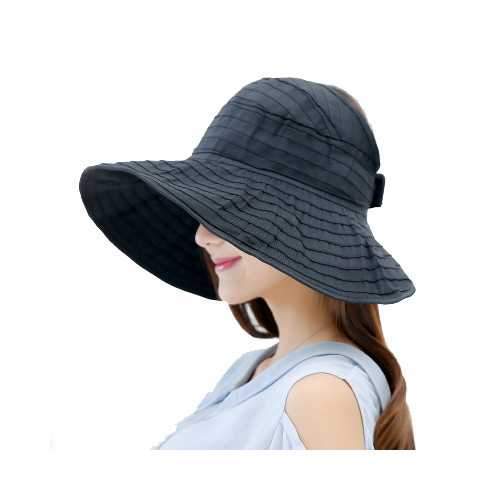 RD-503 Summer Women's Outdoor Sun Protection Folding Big Empty Top Beach Hat