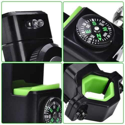 Outdoor 360 Degree Rotatable Bicycle Navigation Holder With Compass LED Light For Mobile Phone