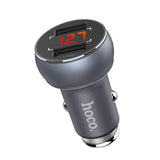 HOCO 3.1A Dual USB Ports Digital Display Fast Car Charger For Mobile Phone Camera Tablet Laptop