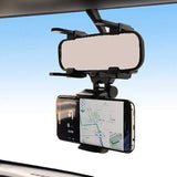 Bakeey Upgraded 360 Degree Rotation Fixed Rearview Mirror Car Mount Holder for Mobile Phone