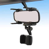 Bakeey Upgraded 360 Degree Rotation Fixed Rearview Mirror Car Mount Holder for Mobile Phone