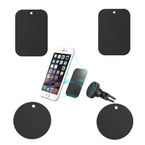 Bakeey 4PCS Replacement Powerful Sticky Ultra Thin Metal Plate Car Magnetic Phone Holder Accessory