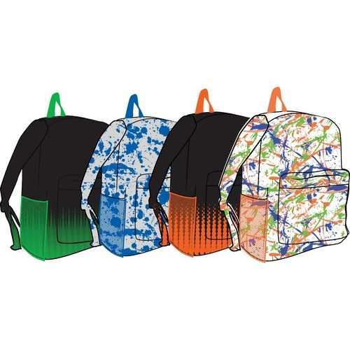 Case of [24] 17" Arctic Star Classic Backpack - 4 Assorted Prints