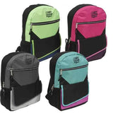 Case of [24] 17" Prosport Premium 3-Compartment Backpack - 4 Assorted Colors