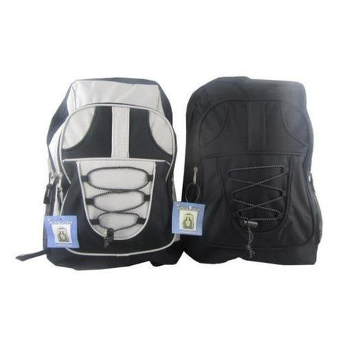 Case of [12] 17" Classic Bungee Backpack - 3 Assorted Colors